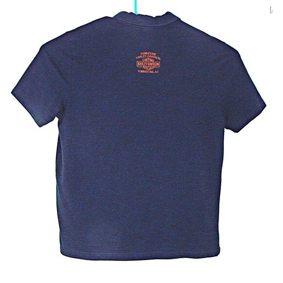 Harley Davidson Polo Shirt Tombstone Arizona Navy Blue Motorcycles Biker Size XL - Picture 2 of 10